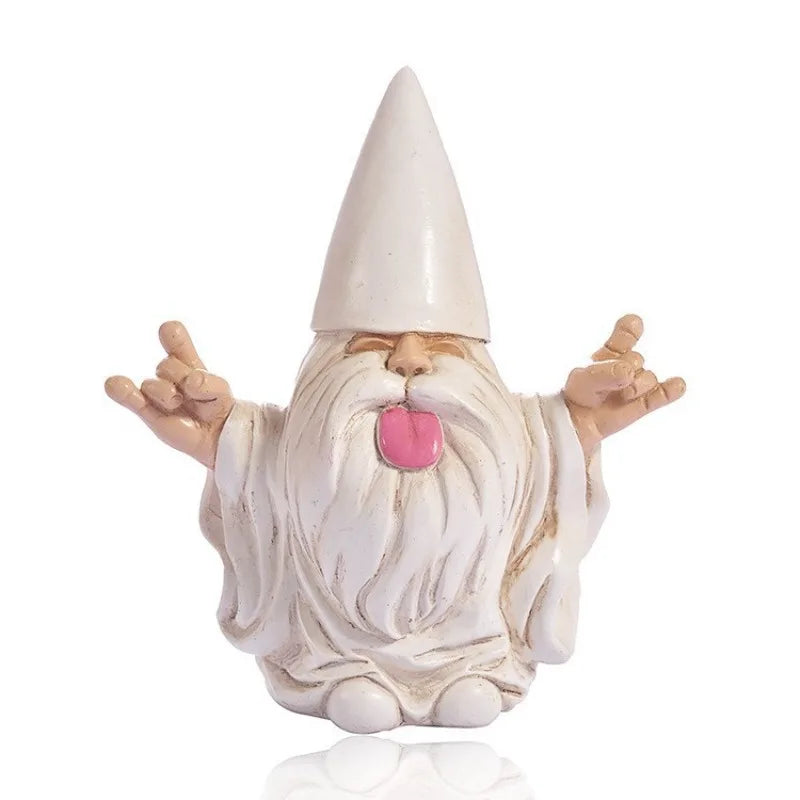 Funny Garden Gnome Statue – Resin Tongue Out Outdoor Patio & Yard Decor