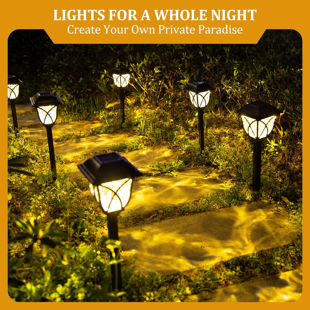 6 Pack LED Solar Pathway Lights for Gardens and Pathways