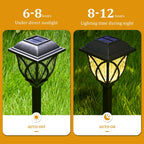 6 Pack LED Solar Pathway Lights for Gardens and Pathways