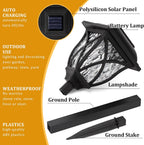 6 Pack LED Solar Pathway Lights for Gardens and Pathways