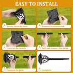 6 Pack LED Solar Pathway Lights for Gardens and Pathways