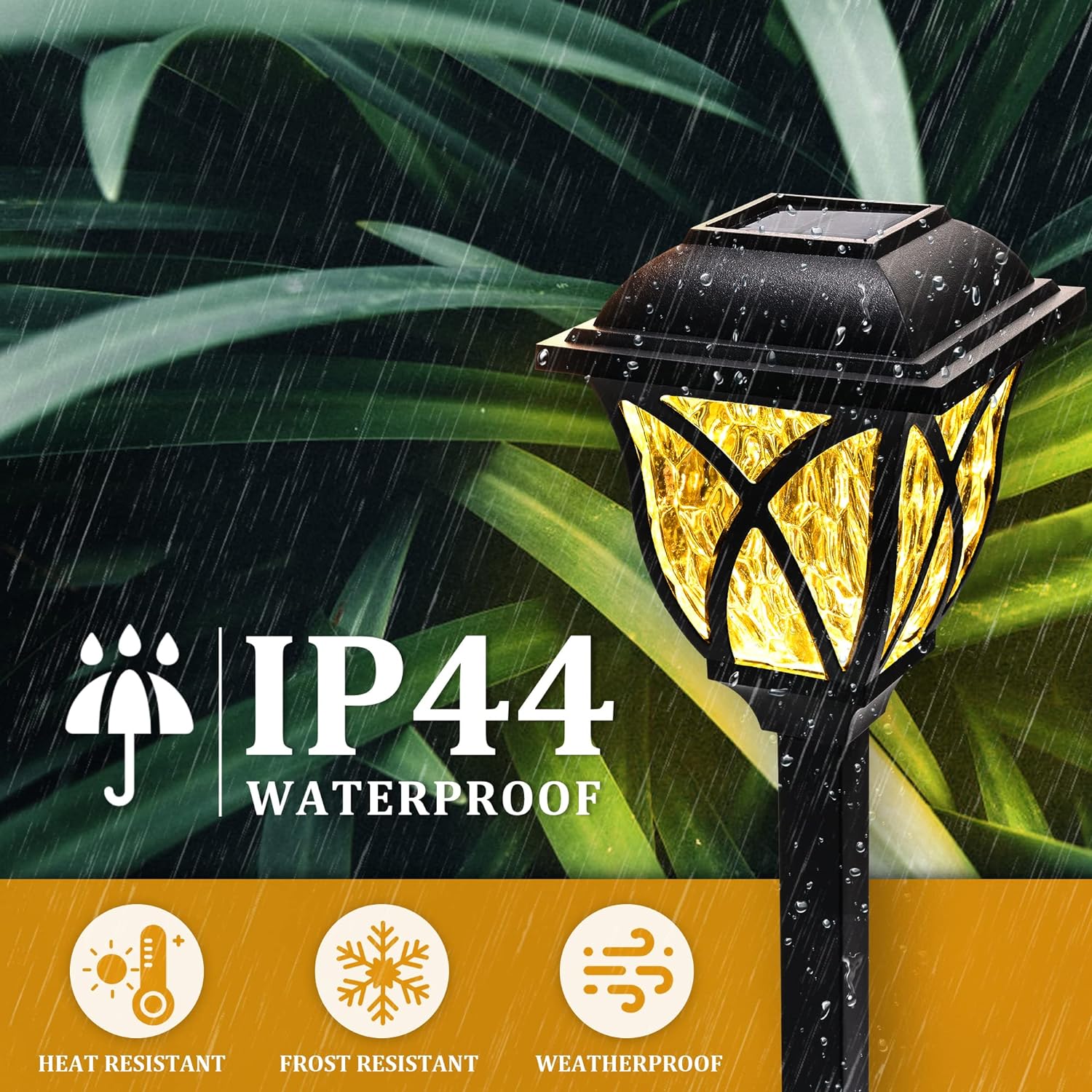 6 Pack LED Solar Pathway Lights for Gardens and Pathways