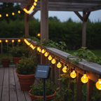 Solar Powered LED String Lights 16 ft with 20 Lights for Outdoor Decor
