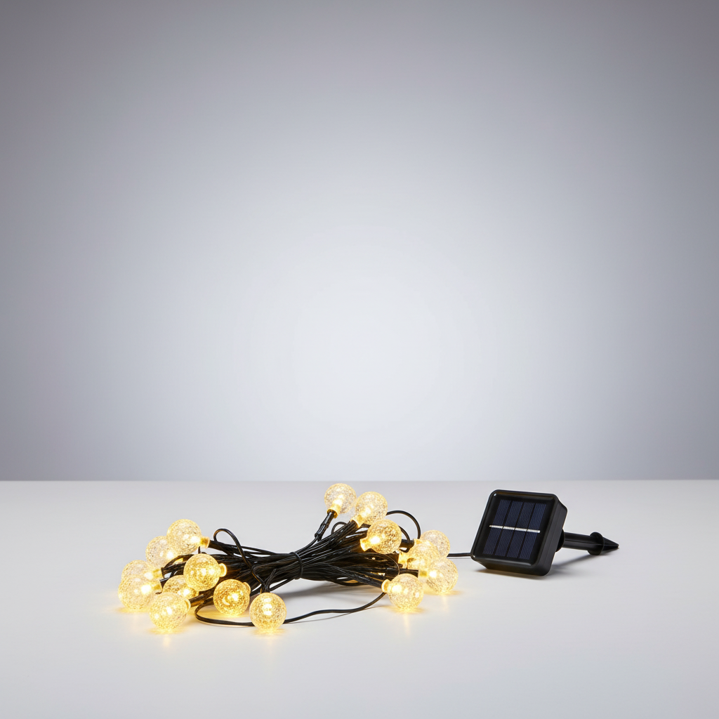 Solar Powered LED String Lights 16 ft with 20 Lights for Outdoor Decor