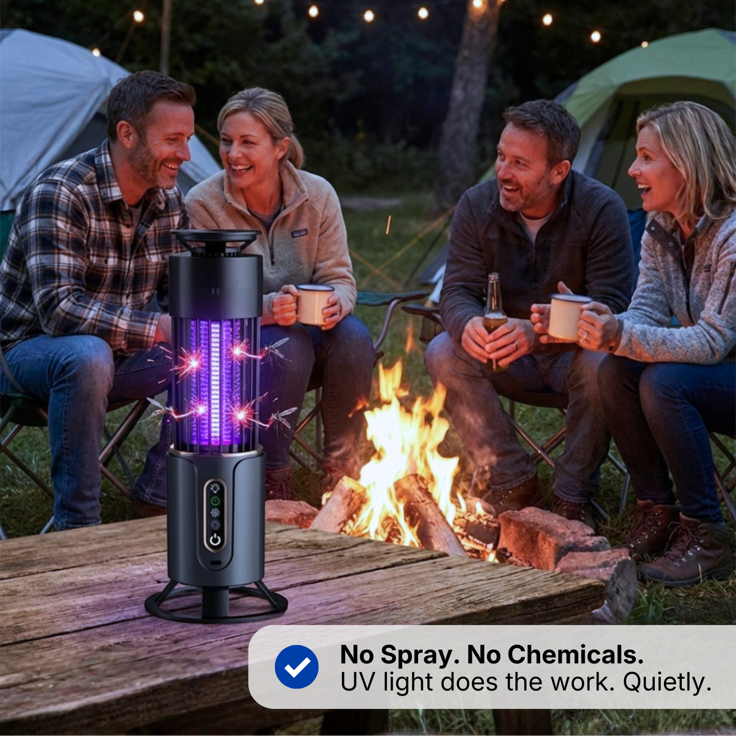 Rechargeable UV Mosquito Trap Lamp for Indoor and Outdoor Use