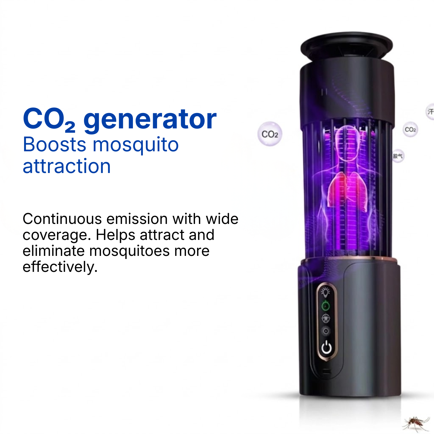 Rechargeable UV Mosquito Trap Lamp for Indoor and Outdoor Use