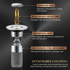 Pop-up Anti Clogging Drain Sink Strainer Filter
