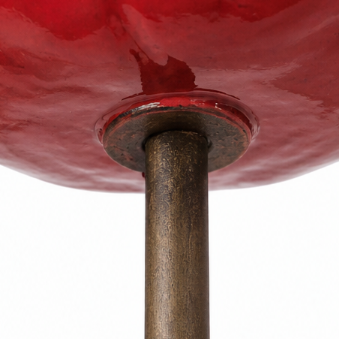 Handcrafted Flower Bird Bath Garden Stake for Outdoor Decor
