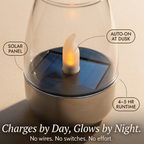 Solar Flickering Candle Light for Patio, Garden and Outdoor Decor