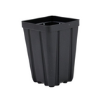 3.5" x 5" Deep Black Square Greenhouse Mega Pots