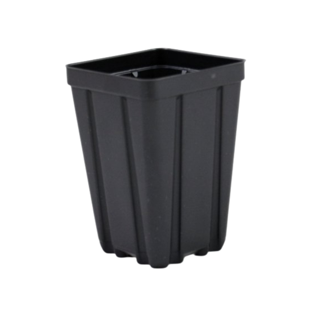 3.5" x 5" Deep Black Square Greenhouse Mega Pots