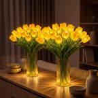 LED Tulip Light Bouquet with 15 Flowers, Romantic Home Decor Lamp