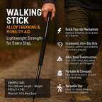 Walking Stick Alloy Trekking & Mobility Aid