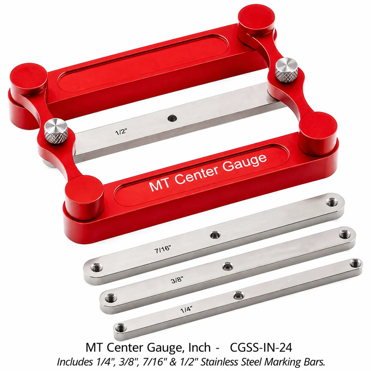 Woodworking center finder marking gauge set with stainless steel marking bars for center line marking