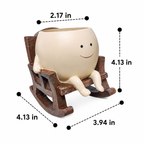 Smiley Face Hanging Planter Pot Rocking Chair Planter