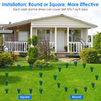 8-Pack Solar Mole Repellent Stakes – Waterproof Vibration