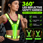 USB Rechargeable LED Reflective Running Safety Vest