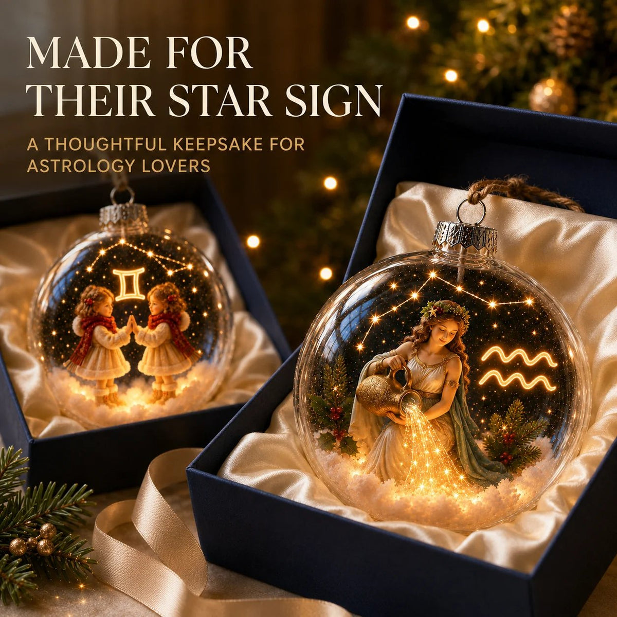 Lighted Zodiac Christmas Ornament