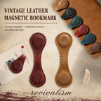 2 Pack Leather Magnetic Bookmarks for Books Journals Planners