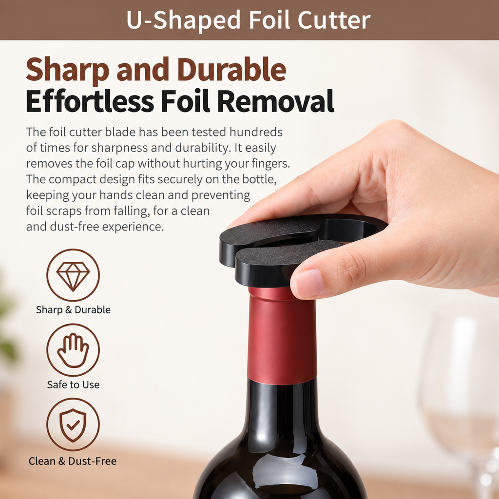 Rechargeable Electric Wine Opener Set with Foil Cutter, Pourer & Stopper