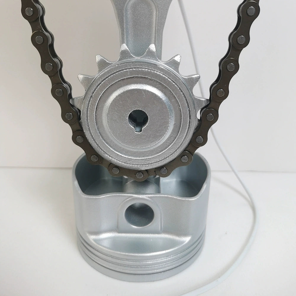 Rotating Gear Clock with Moving Gears, USB Powered Mechanical Tabletop Clock