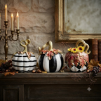 Pumpkin Decor Statue for Fall Halloween Tabletop Home Decoration