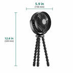 Portable Clip-On Fan with Flexible Tripod Legs for Home Travel Office
