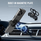 360° Rotating Magnetic Phone Ring Holder with Foldable Grip
