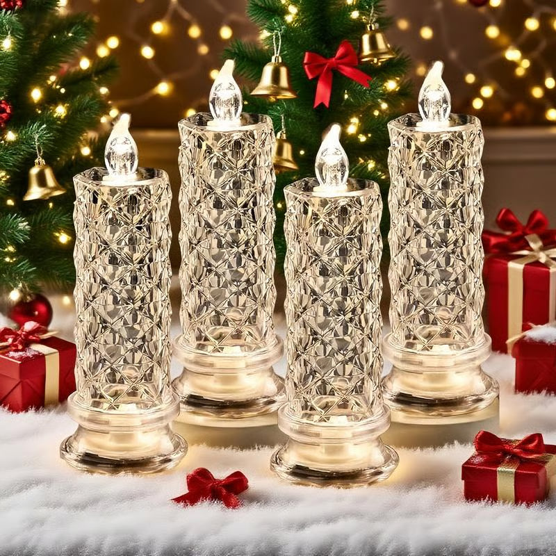 Acrylic LED Flameless Candle with Color-Changing Lights