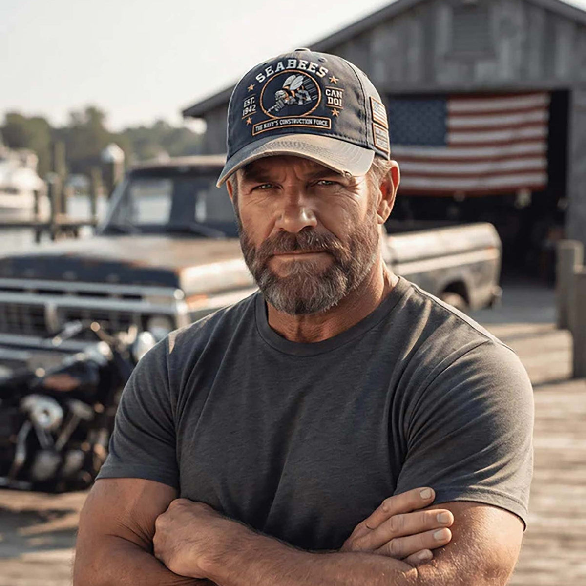 Seabees Patriot Cap