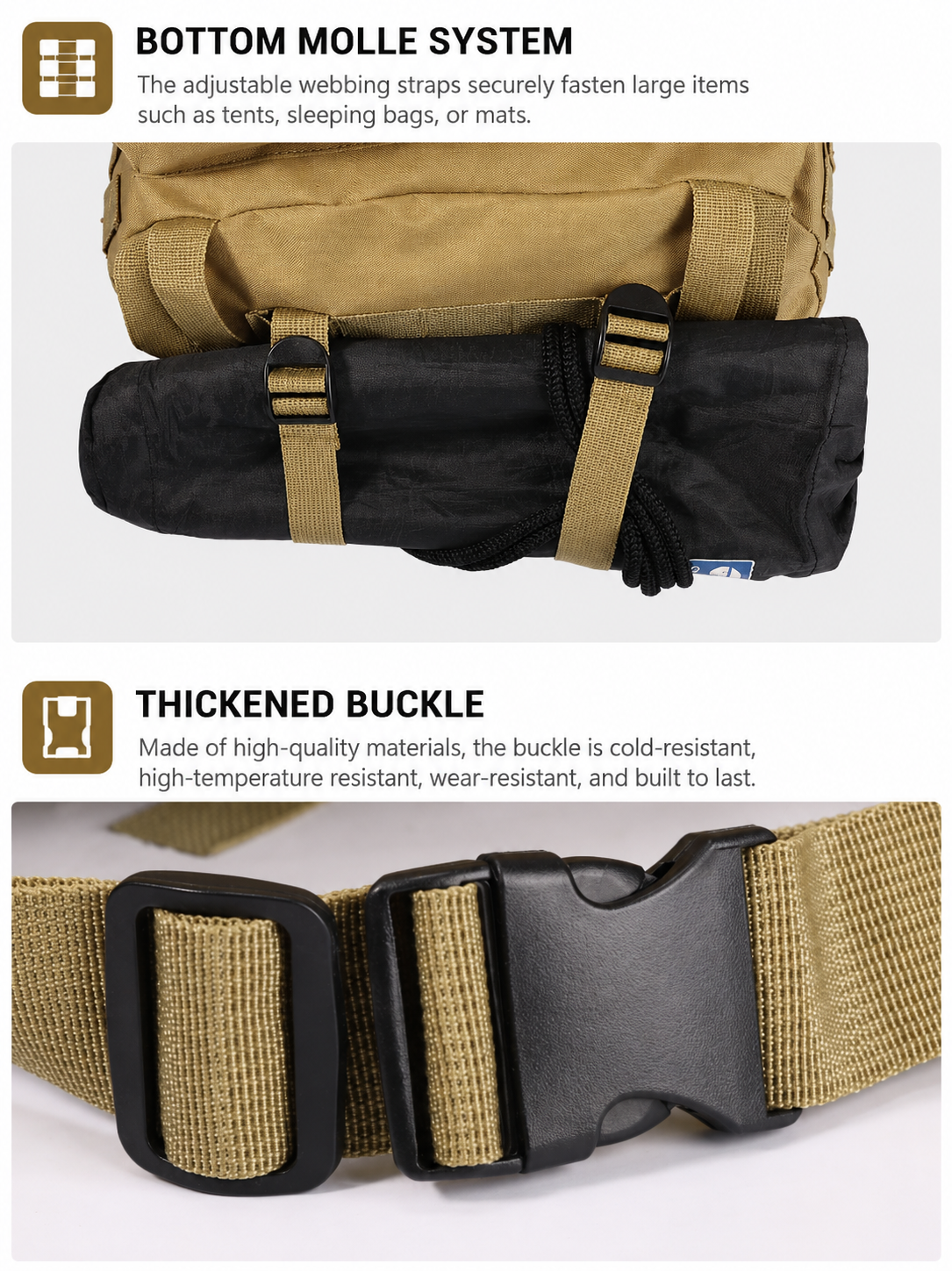 22L Tactical Backpack for Hiking Camping Travel Outdoor