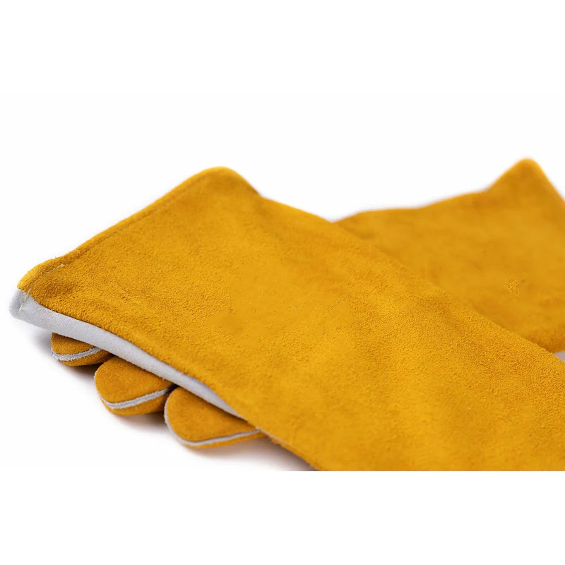 Leather BBQ Gloves Heat Resistant Cowhide Grill Gloves