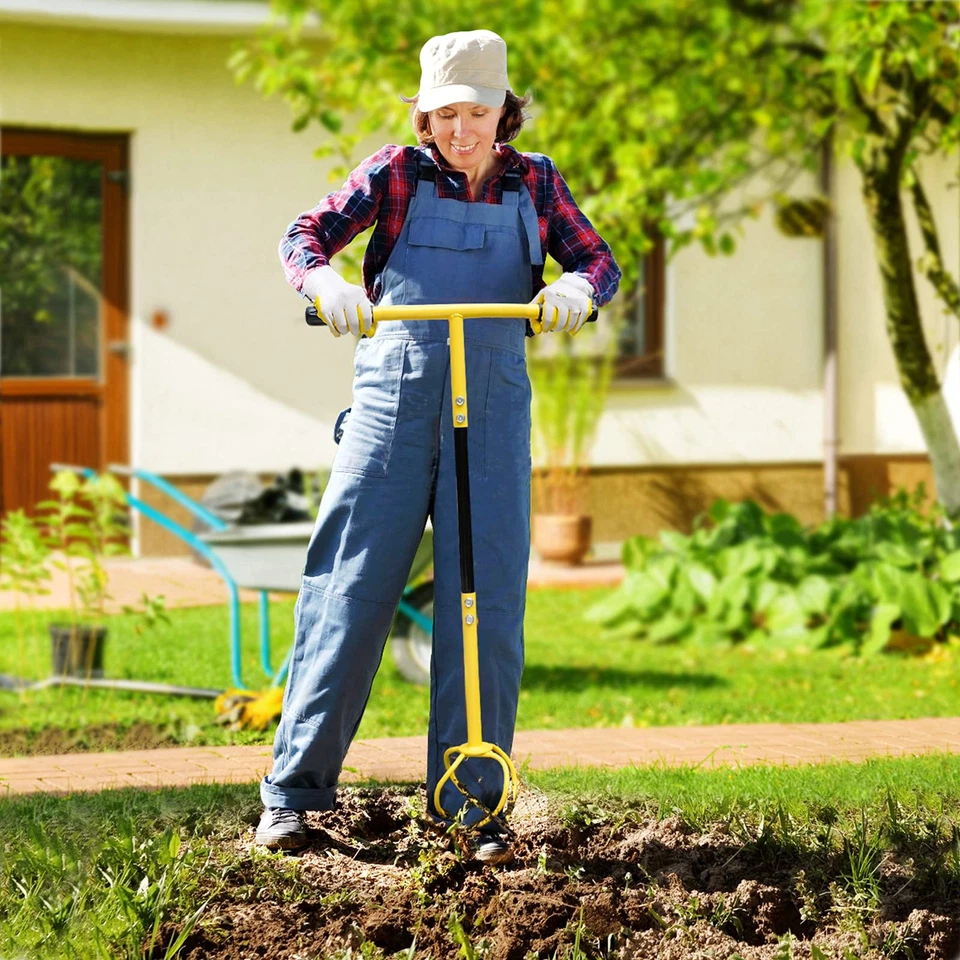 Manual Twist Tiller Garden Claw Cultivator with Detachable Handle