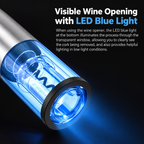 Rechargeable Electric Wine Opener Set with Foil Cutter, Pourer & Stopper