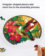 Acrylic Jigsaw Puzzle Suncatcher Emerald Flame Hummingbird