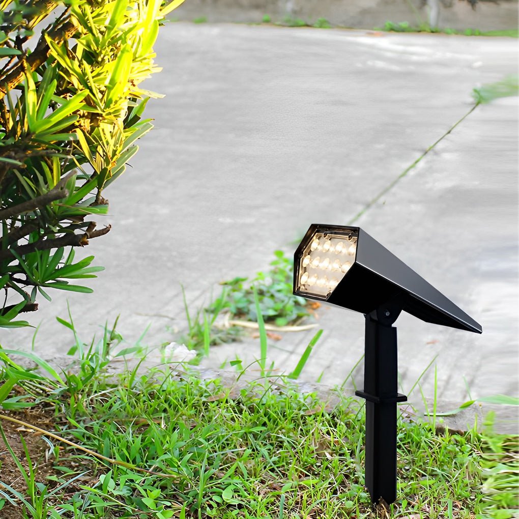 Flood Spike Light Adjustable Solar Spotlight with Cool White & Warm White Modes