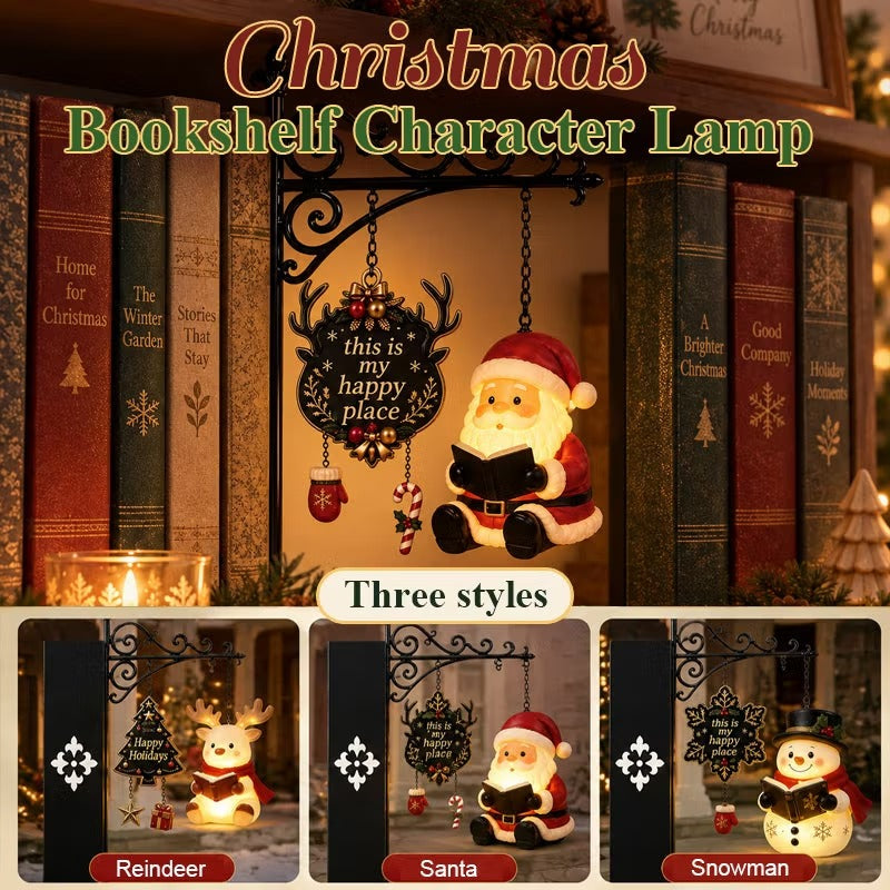 Christmas Library Lantern Bookshelf Light