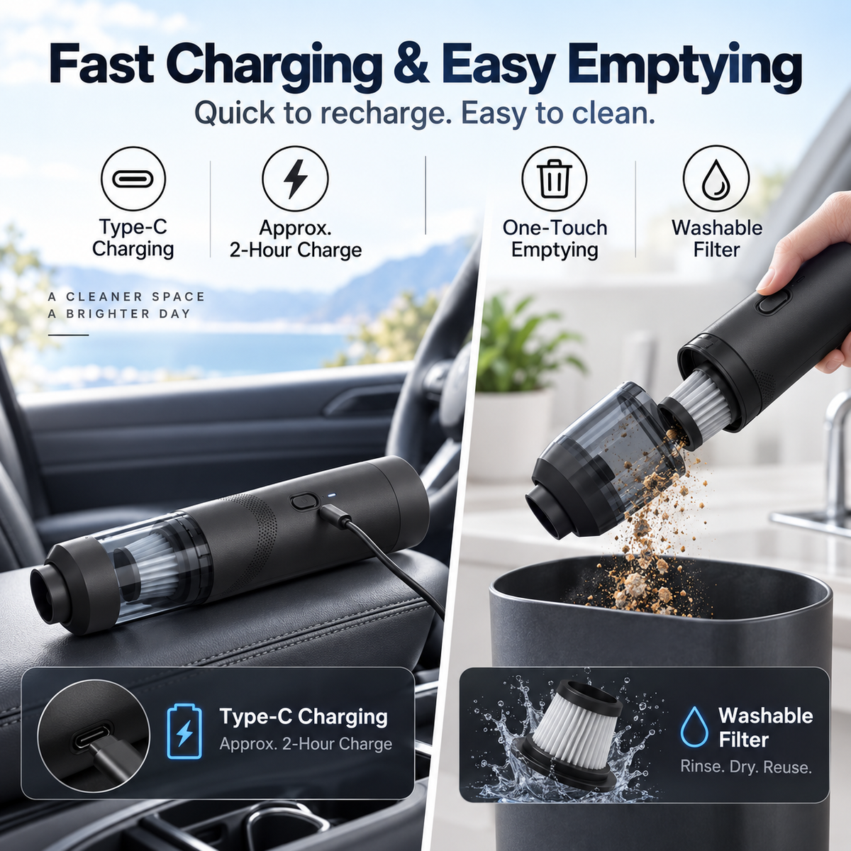 Cordless Handheld Car Vacuum