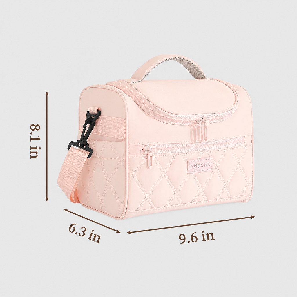 Insulated Lunch Cooler Bag with Shoulder Strap for Work & Travel