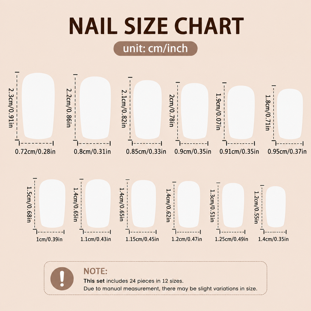 24-Piece Rose Pink Glitter Floral Square French Press-On Nails