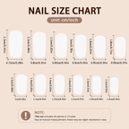 24-Piece Rose Pink Glitter Floral Square French Press-On Nails
