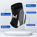 Compression Ankle Support Brace with Open Heel