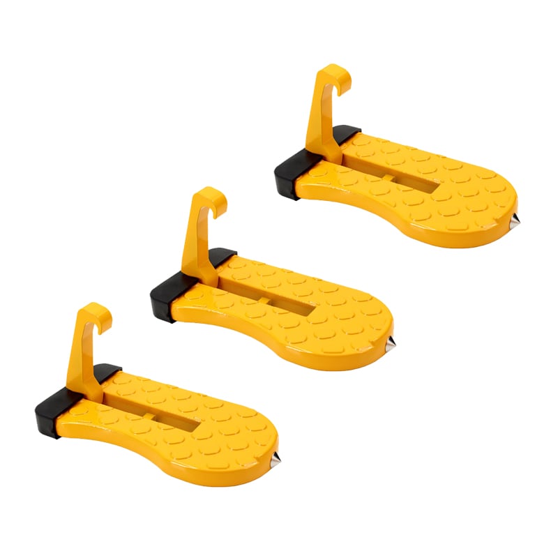 Foldable Car Door Step for Roof Access with Safety Hammer