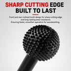 Rotary Wood Carving Rasp Tool for Angle Grinder, Carbon Steel