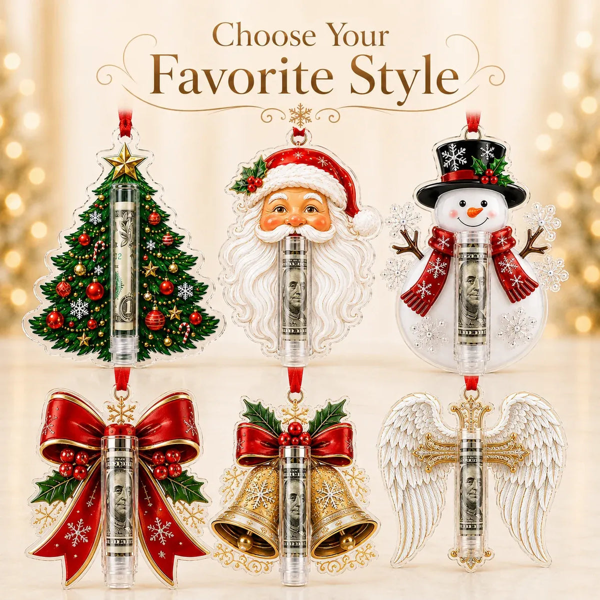Christmas Cash Holder Ornament — Turn Cash Into a Christmas Surprise
