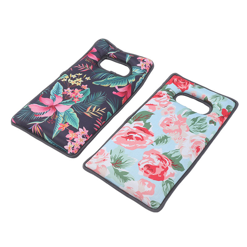 Floral Garden Kneeling Pad with Handle for Gardening