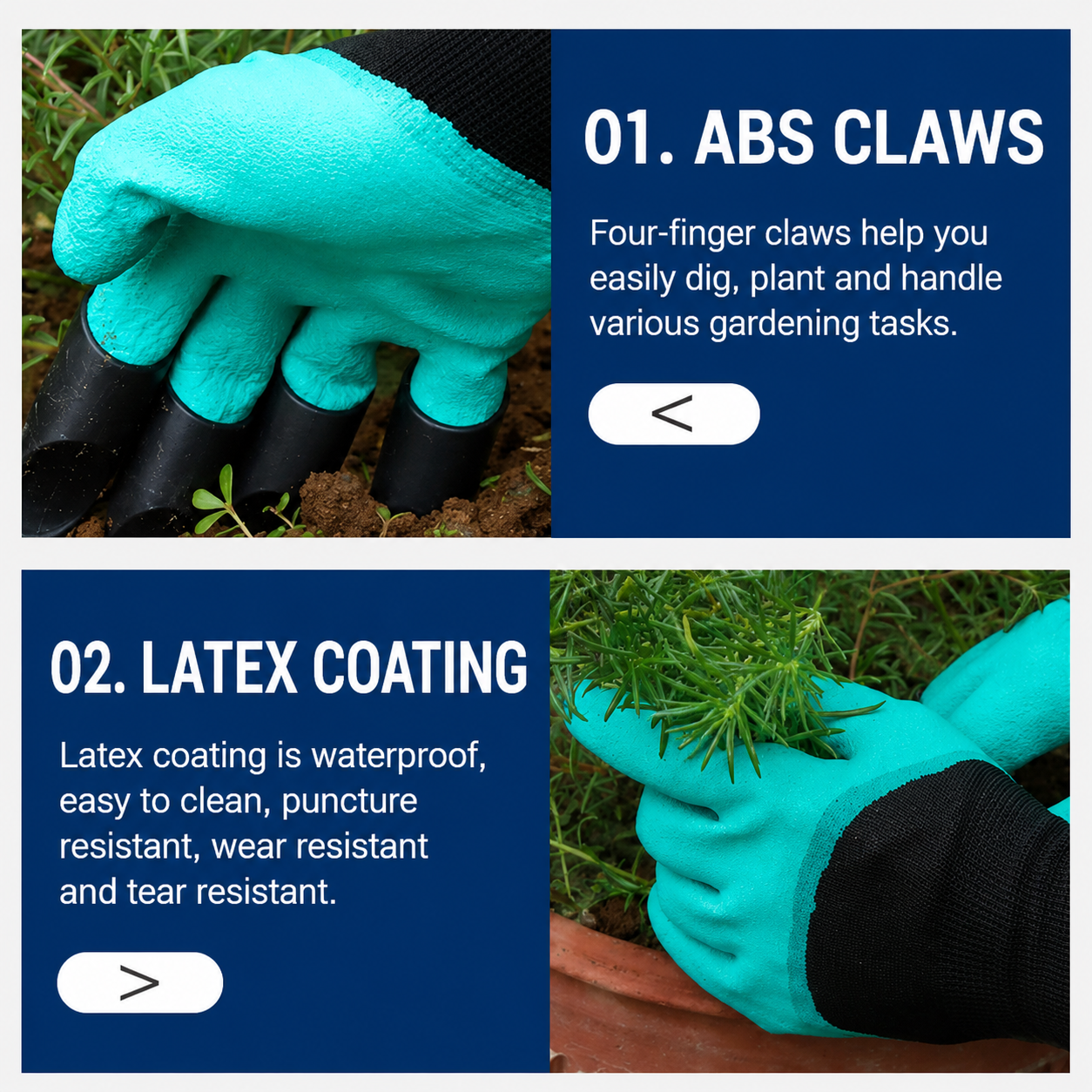 Garden Claw Gloves for Digging Planting and Weeding