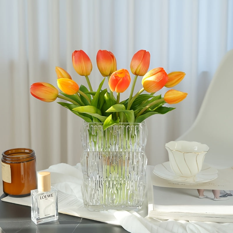 Artificial Tulips 15pcs Mixed Color – UV-Resistant Wedding Bouquet Flowers