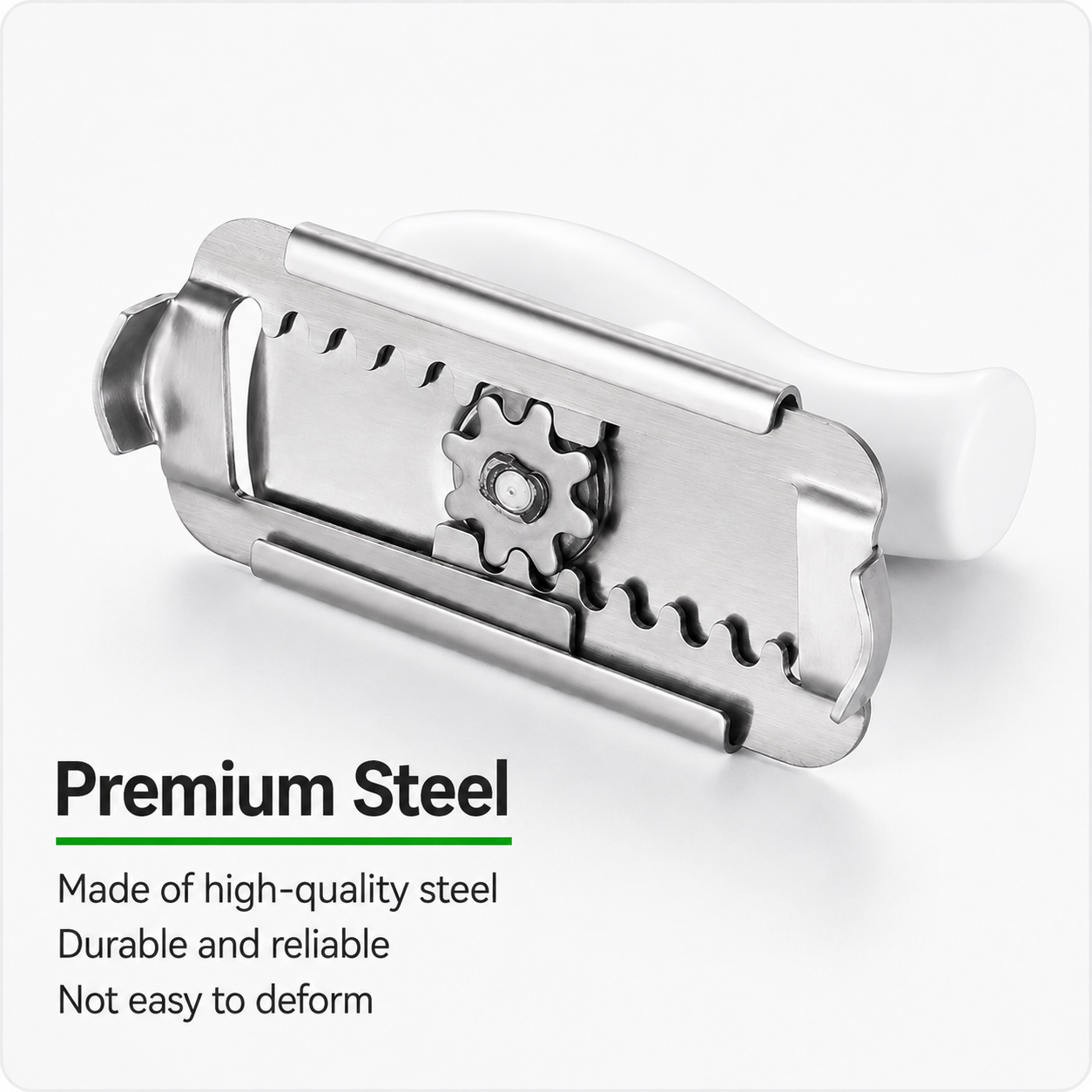 Adjustable Jar Opener with Stainless Steel Grip for Multiple Lid Sizes