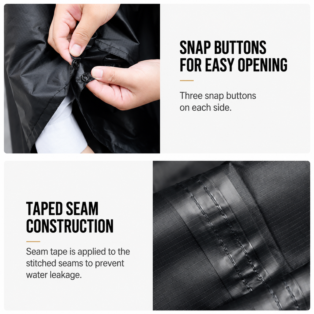 3 in 1 Waterproof Rain Poncho for Camping Hiking Backpacking